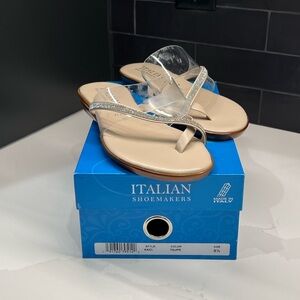 Italian Shoe Makers Women’s Size 8 1.2 Taupe with bling.  New. Not worn